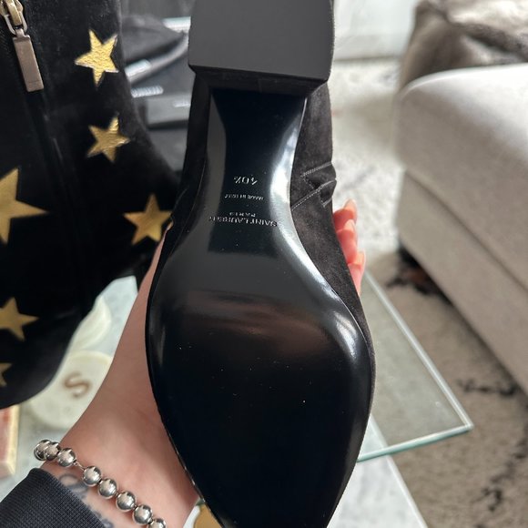 Brand New, Never Worn Saint Laurent Lou Star Boots, size 40.5/10.5US, 100mm heel - Picture 10 of 11